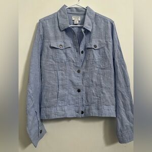 Jones New York Light Blue linen Jacket